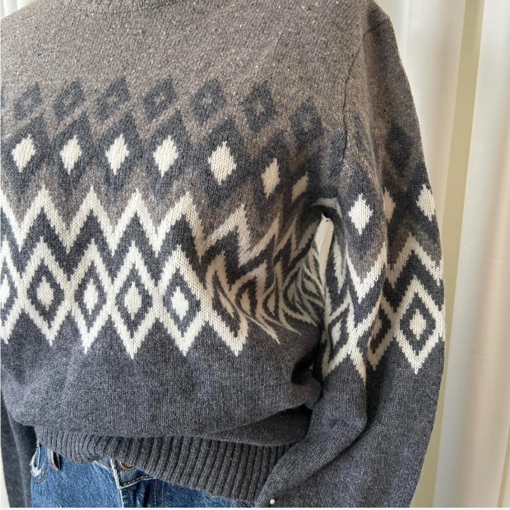 NWT Banana Republic Italian Yarn Fair Isle Crew-Neck Sweater. - Picture 8 of 8